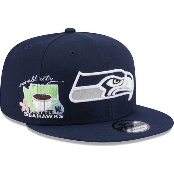 New Era Seattle Seahawks City Icon 9FIFTY Snapback Navy Hat - Picture 2 of 5